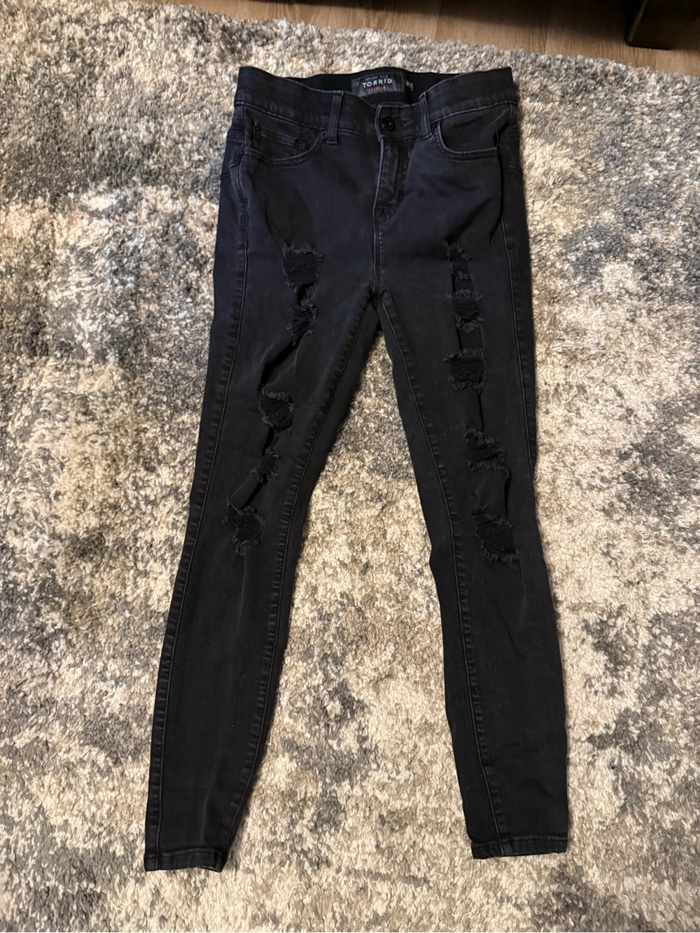 torrid Black Ripped Skinny Jeans